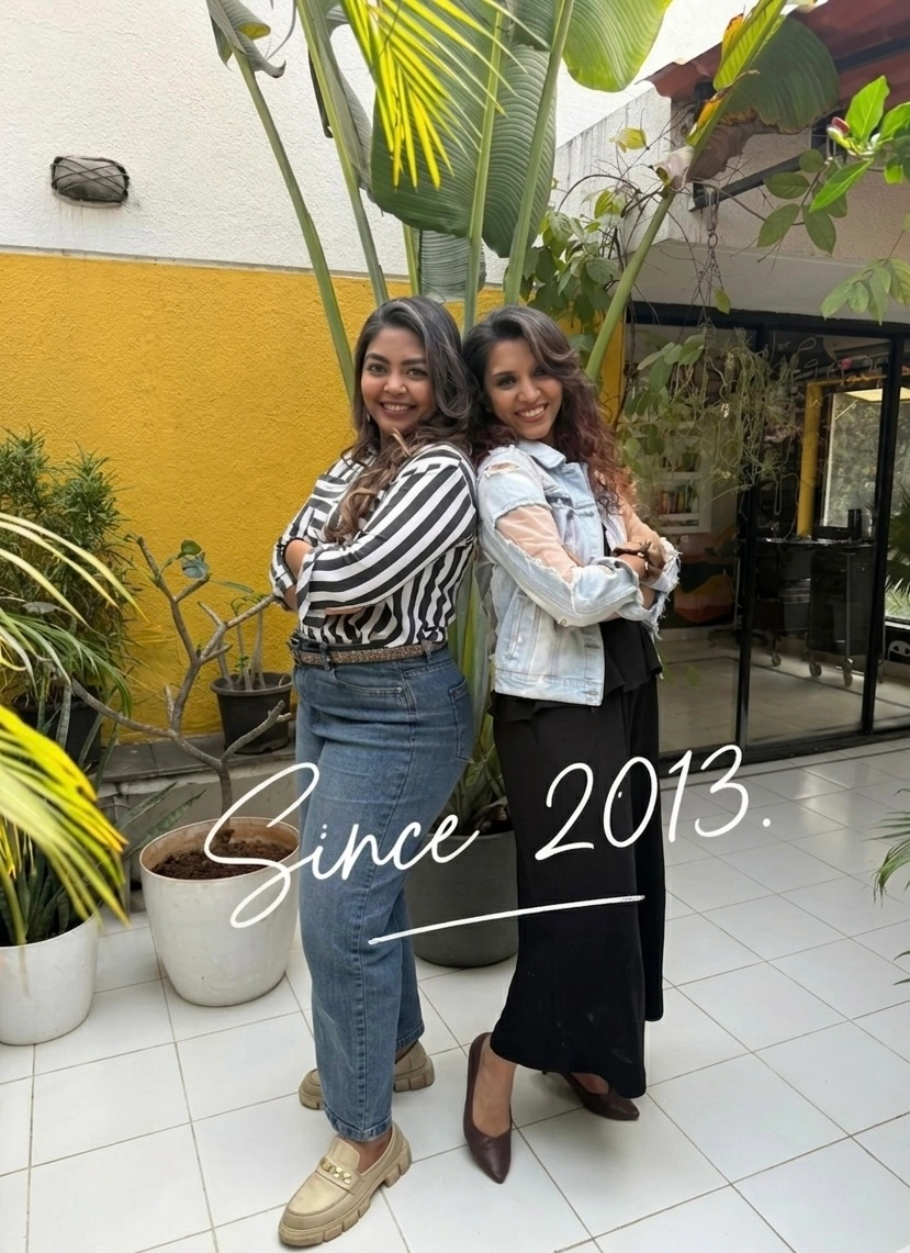 Riddhi Shah and Roshni Shah, founders of Bizarre Salon in Lullanagar, Pune