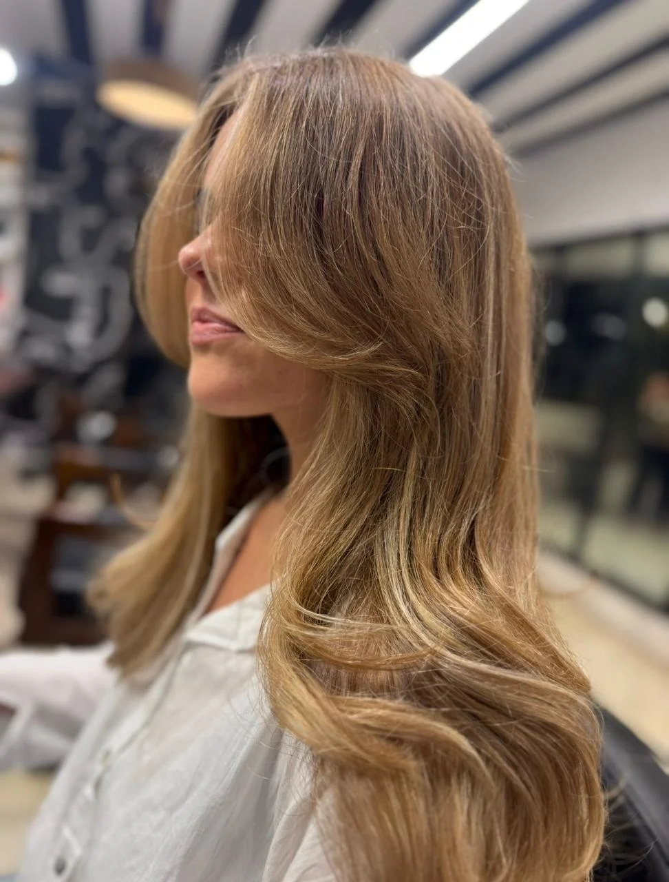 Honey blonde balayage layers result at Bizarre Salon Lullanagar Pune