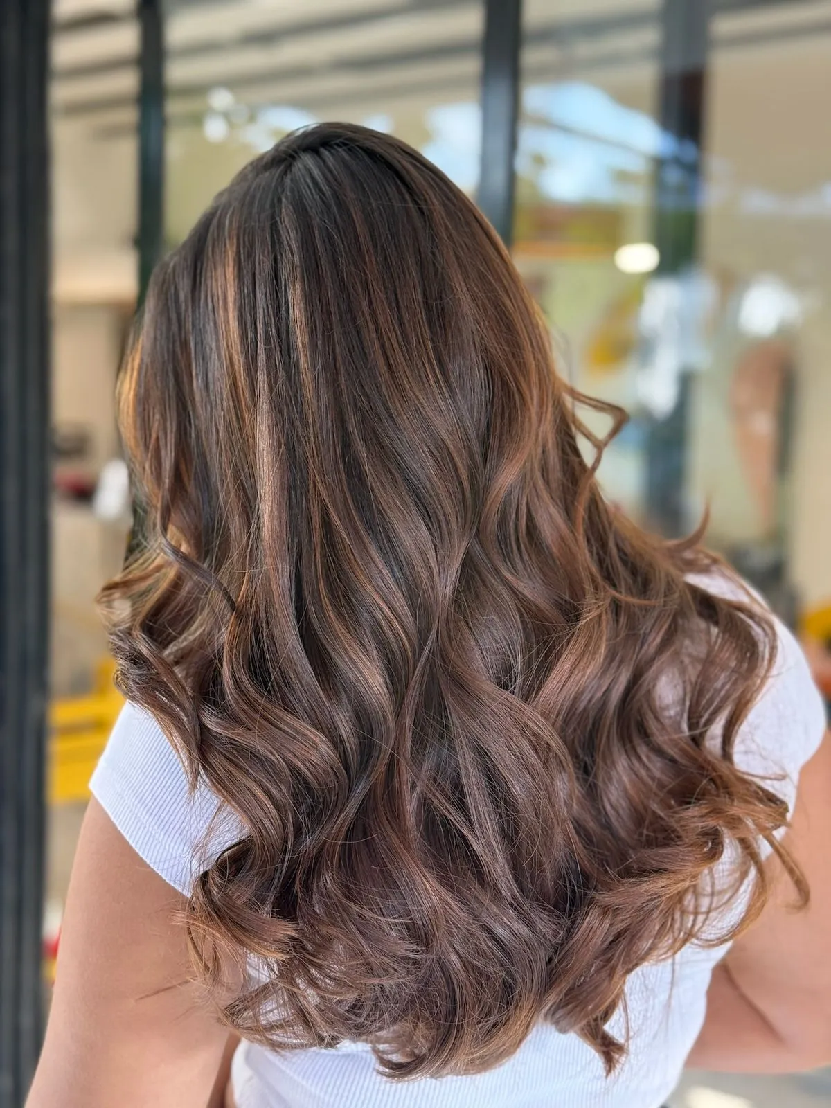 Rich mocha brunette hair color result at Bizarre Salon Lullanagar Pune